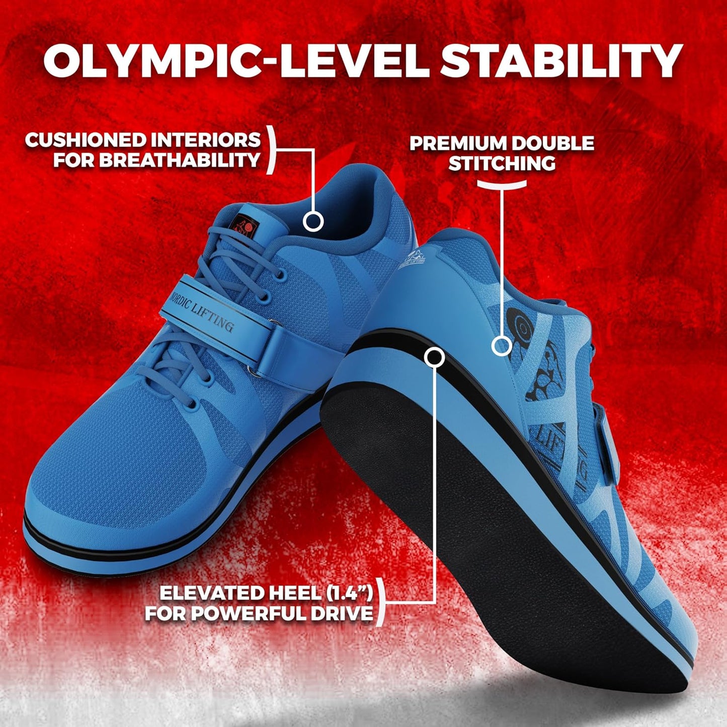 Powerlifting Shoes for Heavy Weightlifting - Men'S Squat Shoe - MEGIN