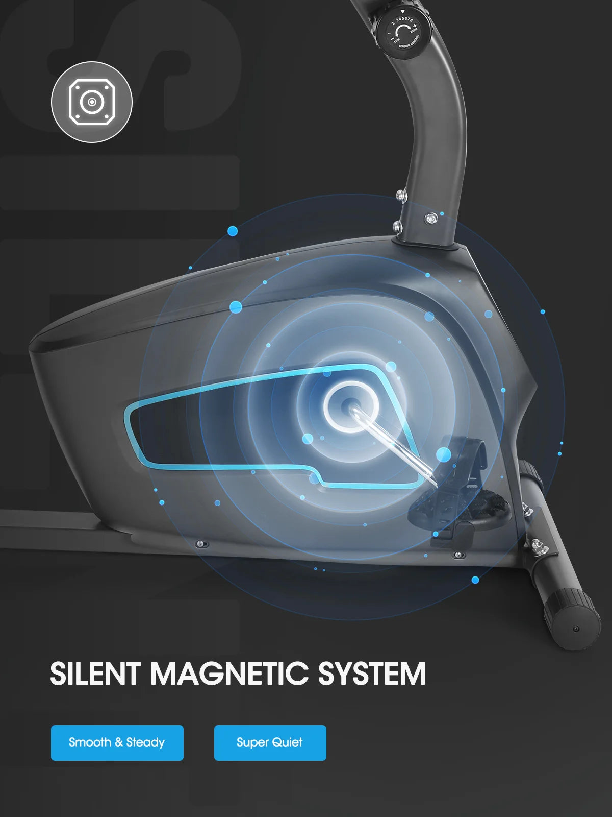 Exercise Bike Indoor Recumbent Exercise Bike Stationary with Adjustable Seat and 8 Resistance Level Seat Height Adjustment